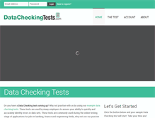 Tablet Screenshot of datacheckingtests.com